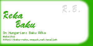 reka baku business card